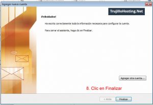 Configurar cuenta de correo en Microsoft Outlook